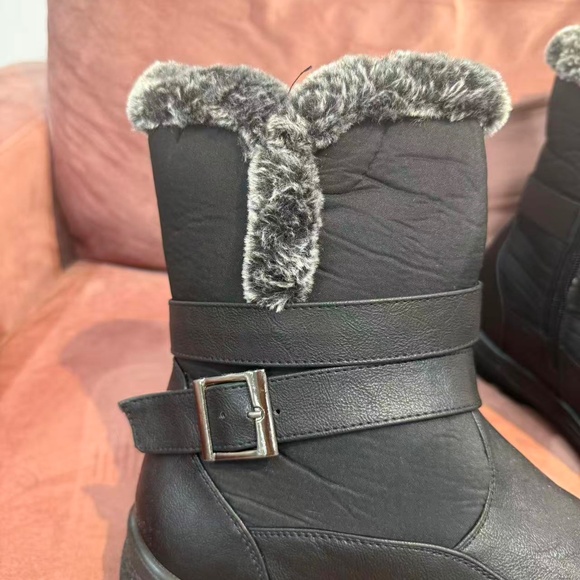 Womens Winter Snow Boots for Women Waterproof Warm Fur Lining Mid Calf Boots3993